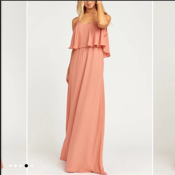 Show Me Your MuMu Caitlin Ruffle Maxi Dress Mauve - Picture 3 of 10